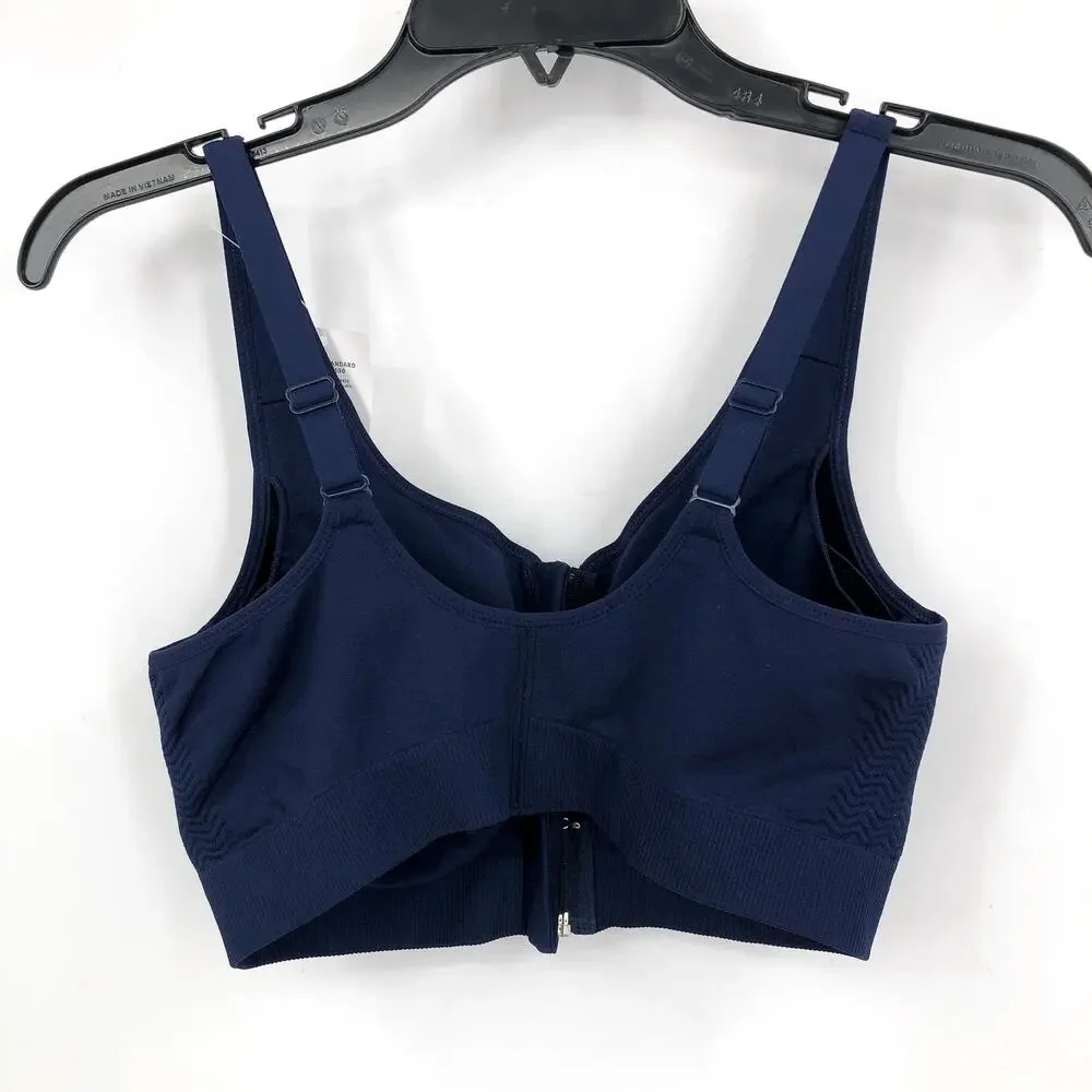 ANITA Women's Lynn Post Mastectomy Bra Large Maritime Blue Molded Cups NWT